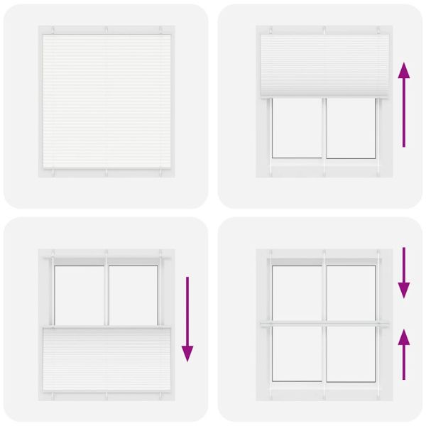 Плисирана щора Бяла 120x100 cm Ширина на плата 119,4 cm