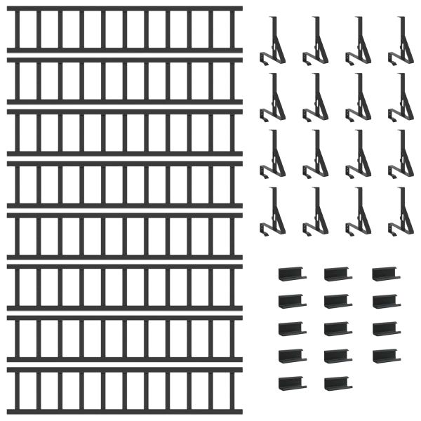 Снегозадържател за покрив Черно 800 x 29,5 x 34,5 см Стомана