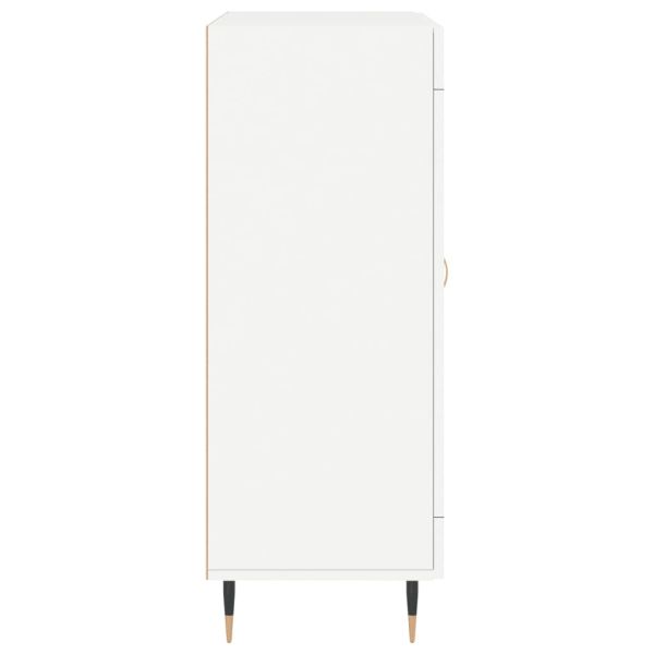 Сайдборд, бял, 69,5x34x90 см, инженерно дърво
