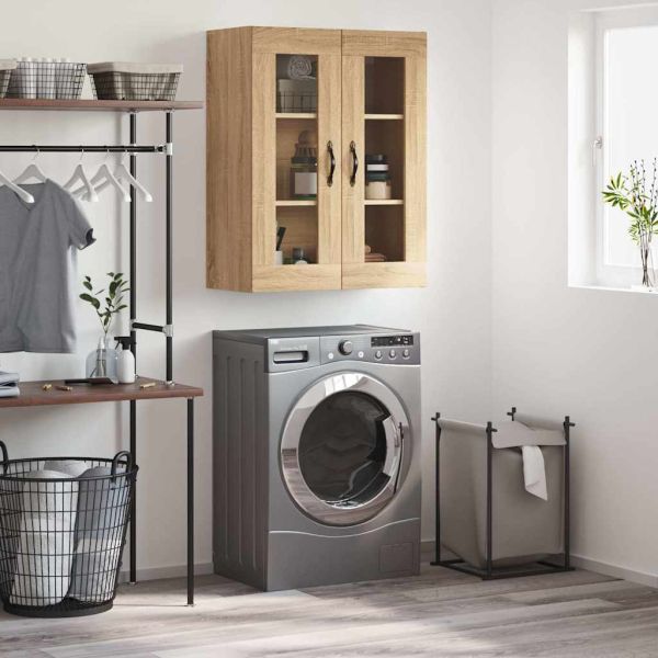 Стенен шкаф дъб сонома 69,5x34x90 см инженерно дърво