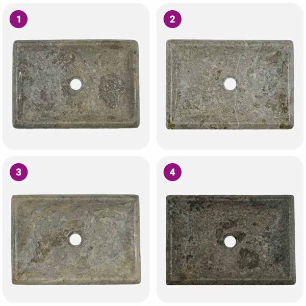 Сива мивка, 50x35x10 см, мрамор