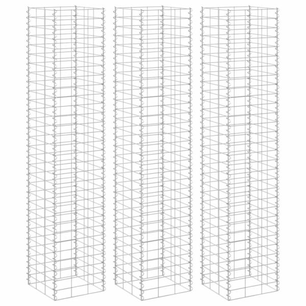 Габиони повдигнати лехи, 3 бр, 30x30x150 см, желязо