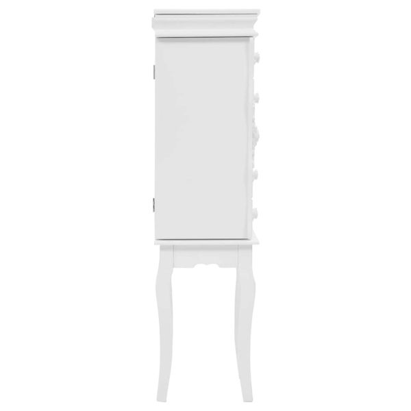 Свободностоящ шкаф за бижута, бял