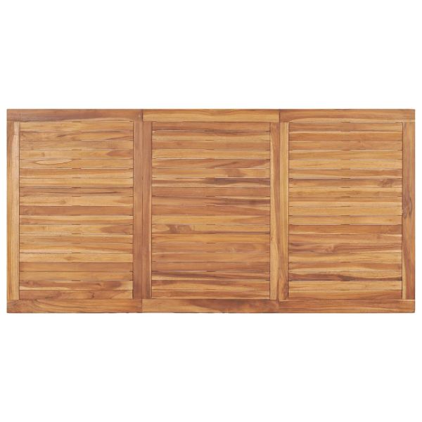 Градински комплект за хранене, 7 части, 180x90 см, масивно тиково дърво