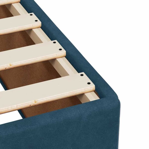 Боксспринг легло с матрак, синьо, 120x200 см, кадифе