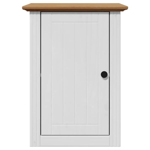 Комплект мебели за баня от 3части BODO бял и кафяв бор от масив