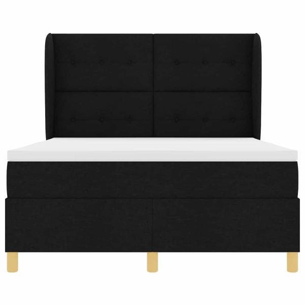 Кутия със спална основа и матрак Тъмен Сив 90x190 см Черно