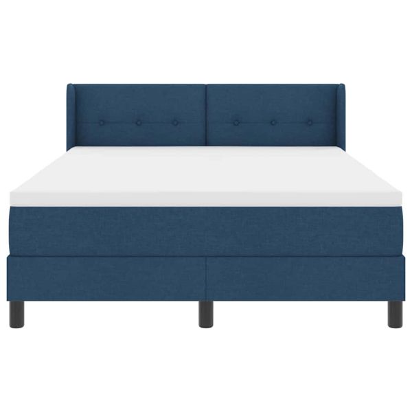 Легло с пружинирана основа Синьо 200 x 140 cm Полиестер