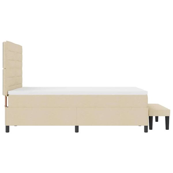 Легло с пружинирана основа с матрак Крем 140 x 200 cm текстил