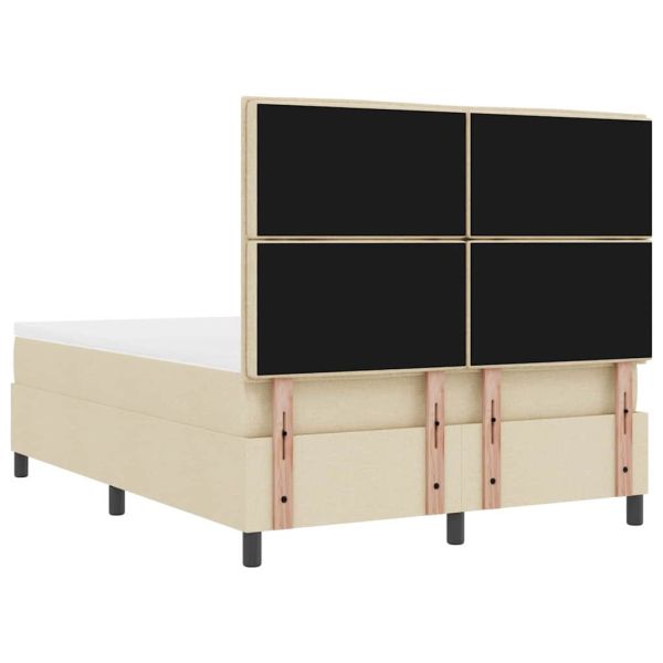 Легло с пружинирана основа с матрак Крем 140 x 200 cm текстил