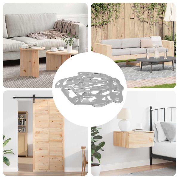 Ключалка закачалка 12 pcs Сребрист 45 x 16 x 3.5 мм Желязо