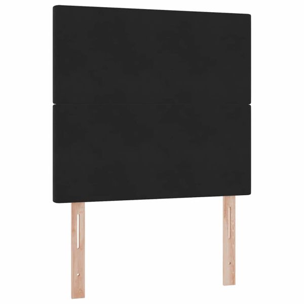 Легло с място за съхранение и матрак Черно 100 x 200 cm Кадифе