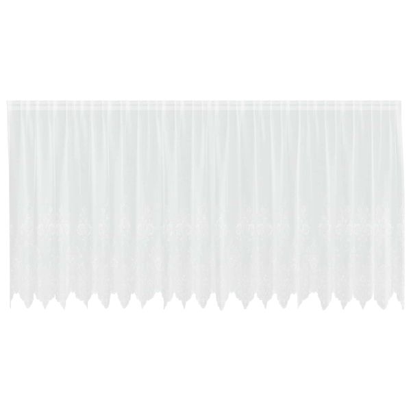 Перде от дантела С завеси Флорален Бяло 140 x 500 cm Полиестер