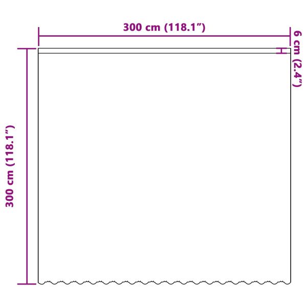 Перде от дантела С завеси Флорален Бяло 300 x 300 cm Полиестер