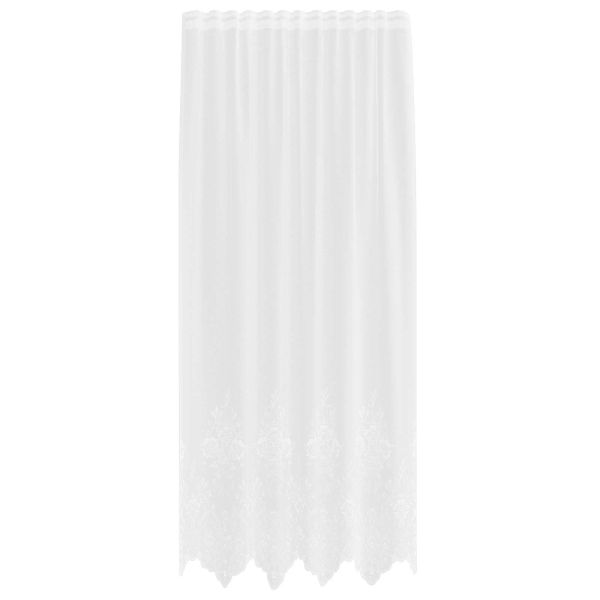 Перде от дантела С завеси Бяло 150 x 240 см Полиестер