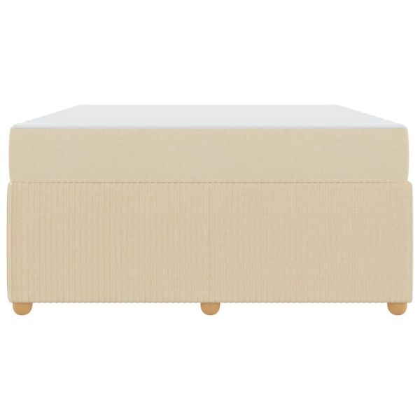 Рамка за легло с матрак Крем 140 x 200 cm текстил