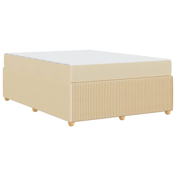 Рамка за легло с матрак Крем 140 x 200 cm текстил