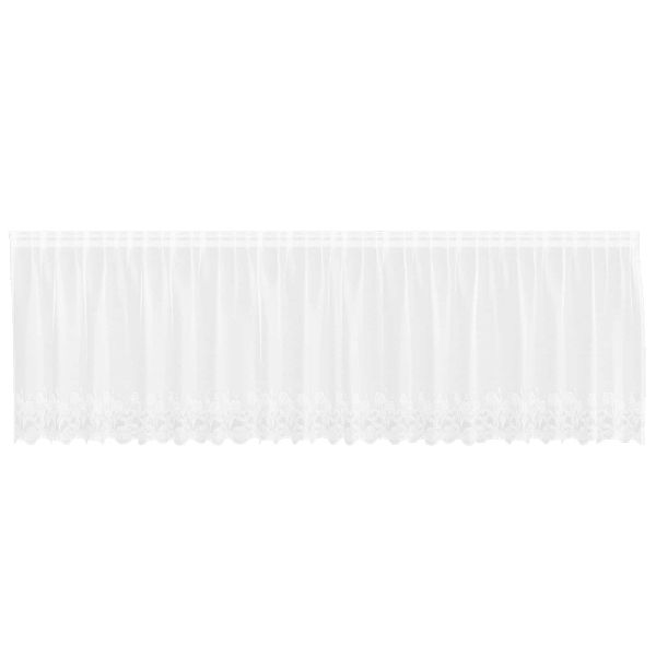 Перде от дантела С завеси Флорален Бяло 80 x 500 cm Полиестер