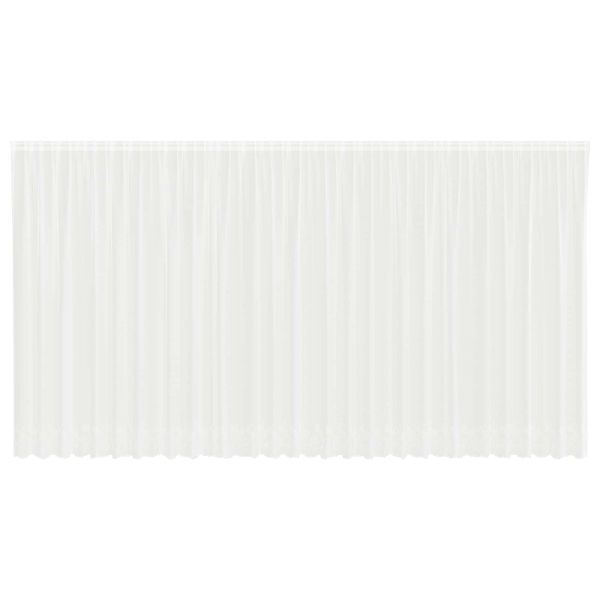 Перде от дантела С завеси Бяло 750 x 240 см Полиестер
