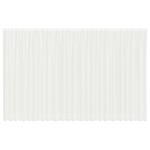 Перде от дантела С завеси Флорален Бяло 300 x 750 cm Полиестер