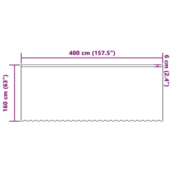 Перде от дантела С завеси Флорален Бяло 160 x 400 см Полиестер