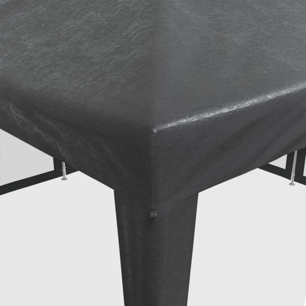 Парти палатка с 8 мрежести странични стени антрацит 4x4 м HDPE