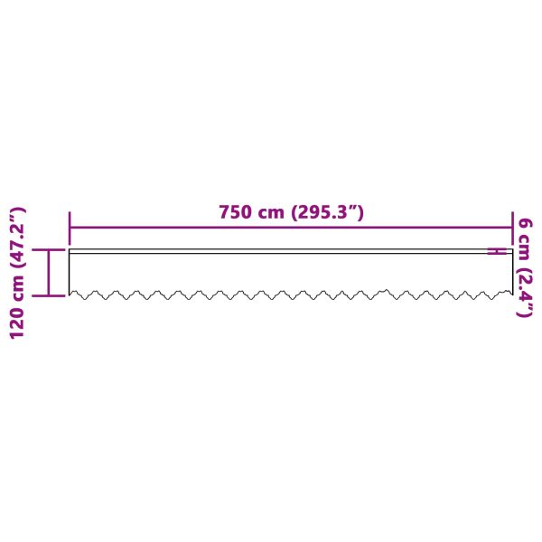 Перде от дантела С завеси Флорален Бяло 120 x 750 см Полиестер