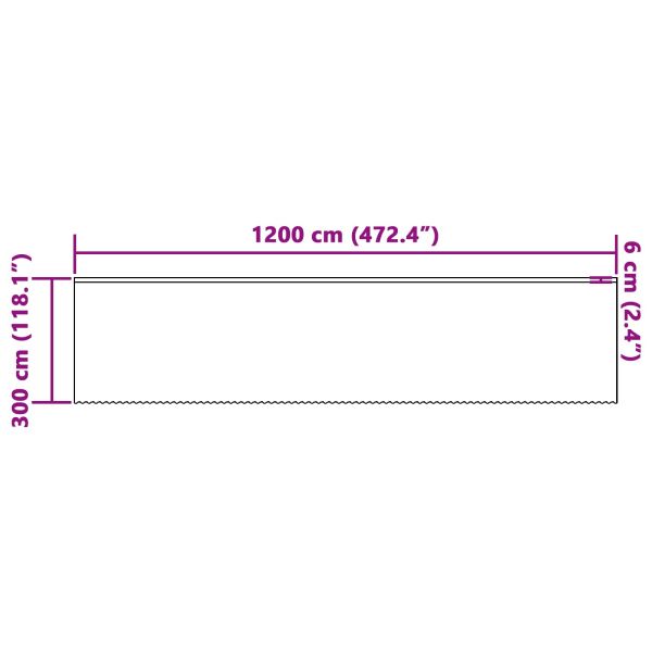 Перде от дантела С завеси Бяло 1200 x 300 см Полиестер