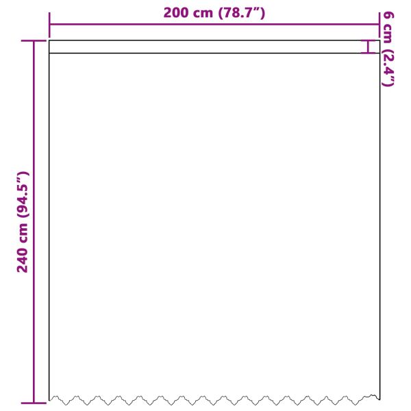 Перде от дантела С завеси Флорален Бяло 240 x 200 cm Полиестер