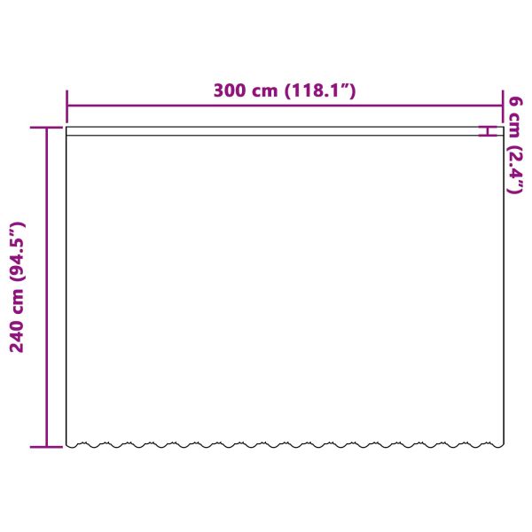 Перде от дантела С завеси Флорален Бяло 240 x 300 см Полиестер