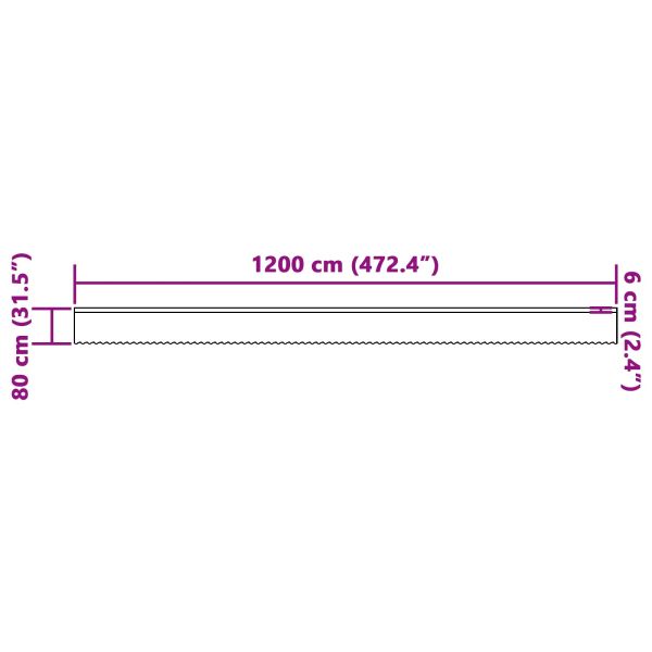 Перде от дантела С завеси Флорален Бяло 80 x 1200 см Полиестер