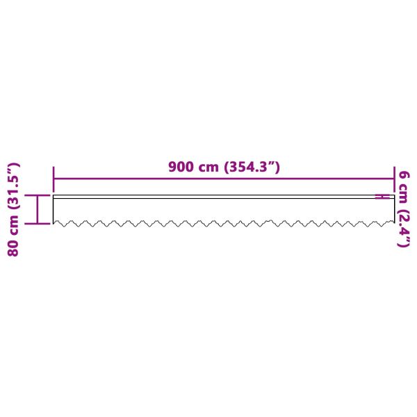 Перде от дантела С завеси Флорален Бяло 80 x 900 см Полиестер