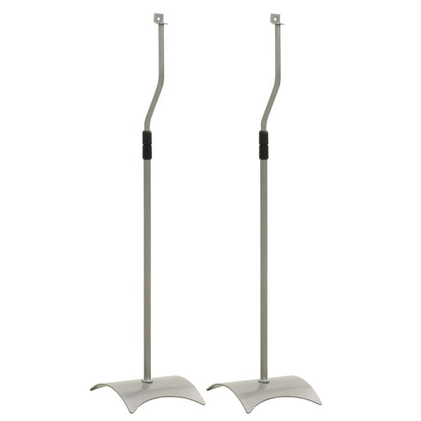 Универсални стойки за високоговорители, сребристи, 2 бр