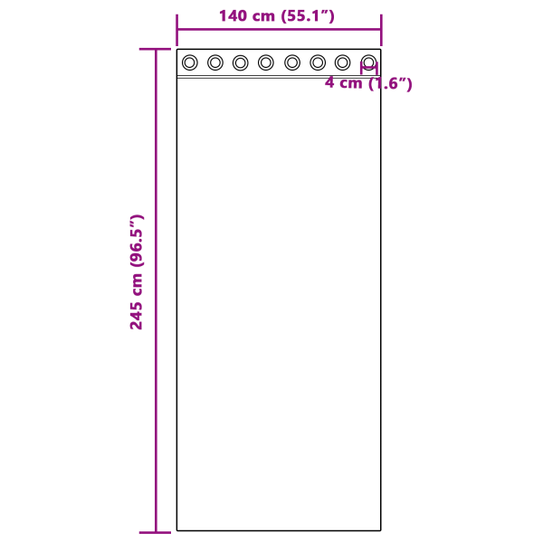 Затъмняващи завеси 2 pcs Тъмен сив 140 x 245 cm Кадифе