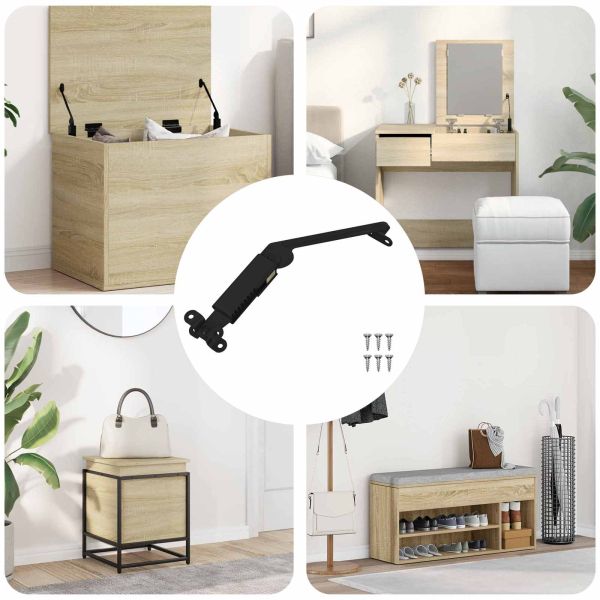 Панта за поддръжка на капак 12 pcs Черно 192 x 32 x 50 мм