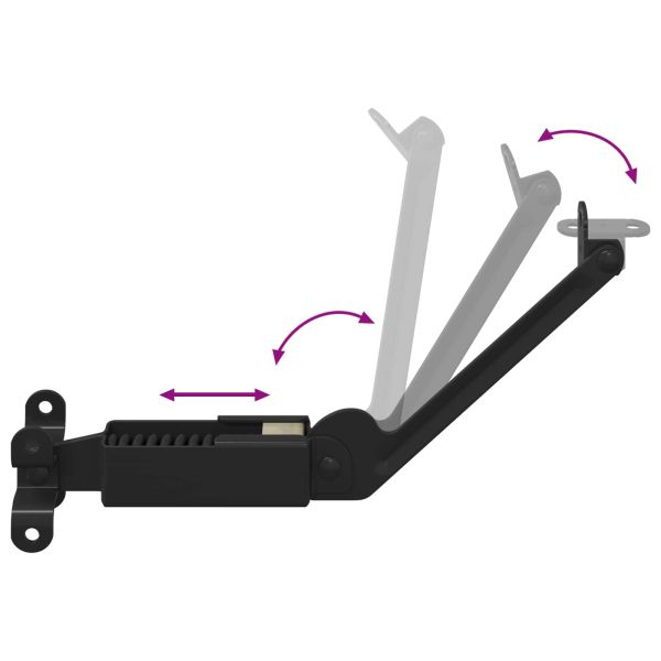 Панта за поддръжка на капак 12 pcs Черно 192 x 32 x 50 мм