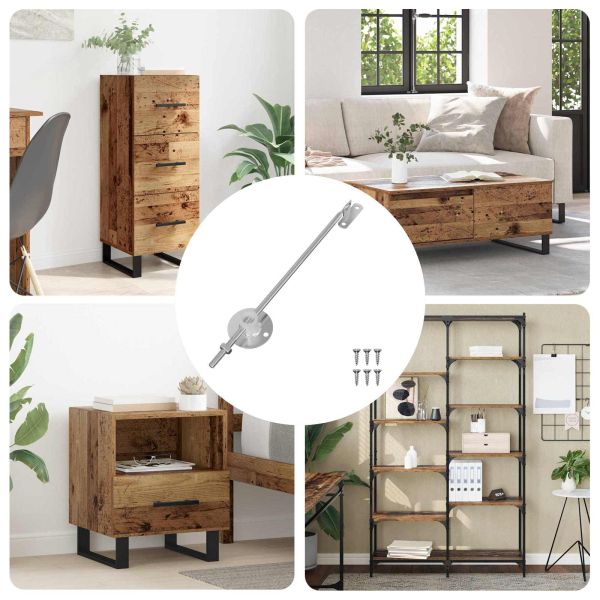 Панта за поддръжка на капак 12 pcs Сребрист 194 x 36 x 18 мм