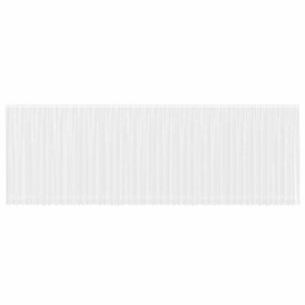 Перде от дантела С завеси Флорален Бяло 245 x 1200 см Полиестер