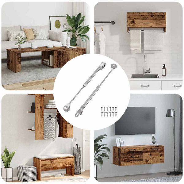 Хидравлична газова пружина 2 pcs Сребрист 280 x 17 x 16 мм