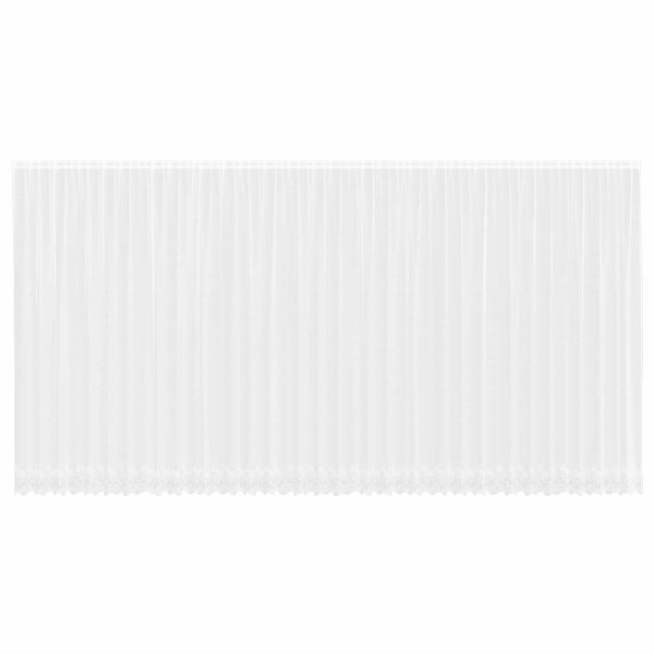 Перде от дантела С завеси Флорален Бяло 280 x 900 см Полиестер