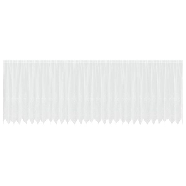 Перде от дантела С завеси Флорален Бяло 140 x 750 см Полиестер