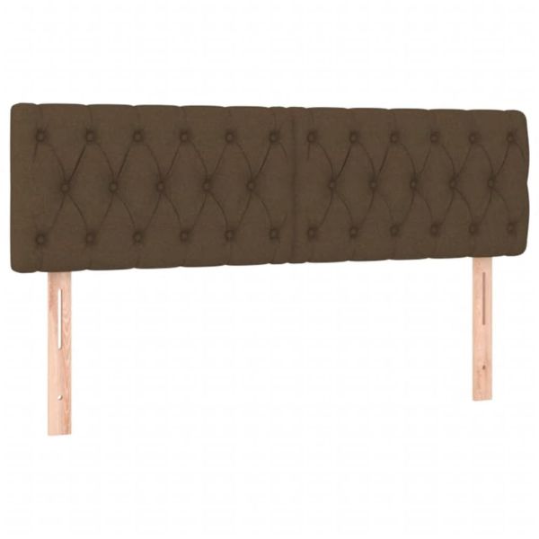 Боксспринг легло с матрак, тъмнокафяво, 140x190 см, плат