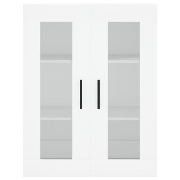 Висок шкаф, бял, 69,5x34x180 см, инженерно дърво