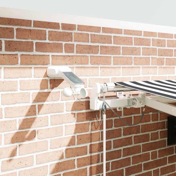 Автоматично прибираща се тента с LED антрацит и бял 450x300 см