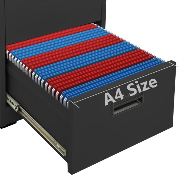 Шкаф за папки, антрацит, 46x62x72,5 cм, стомана