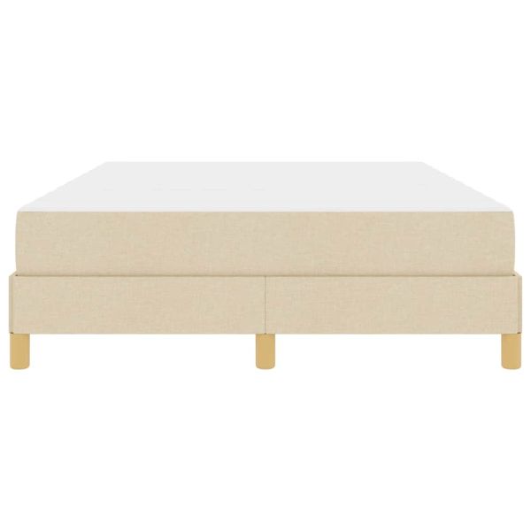 Легло с пружинирана основа с матрак Крем 140 x 190 cm текстил