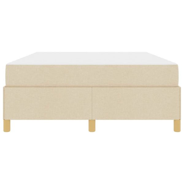 Рамка за легло с матрак Крем 140 x 190 cm текстил