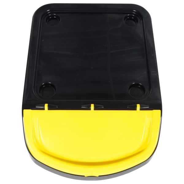 Стифиращи кошчета за отпадъци с капаци 3 бр черно PP 120 л