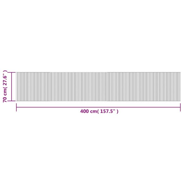 Килим, правоъгълен, кафяв, 70x400 см, бамбук