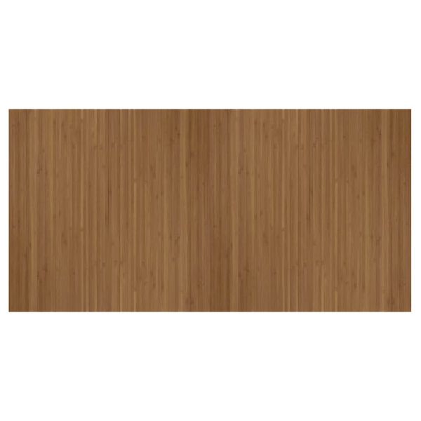 Килим, правоъгълен, кафяв, 100x200 см, бамбук